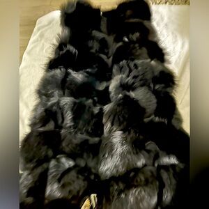 Fur and leather vest